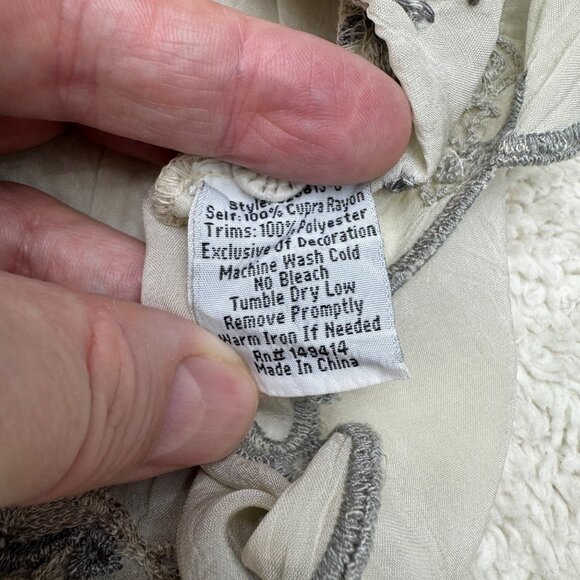 Johnny Was Women's Boho Floral Embroidered SS Tunic Blouse Top, Size M - Picture 8 of 10